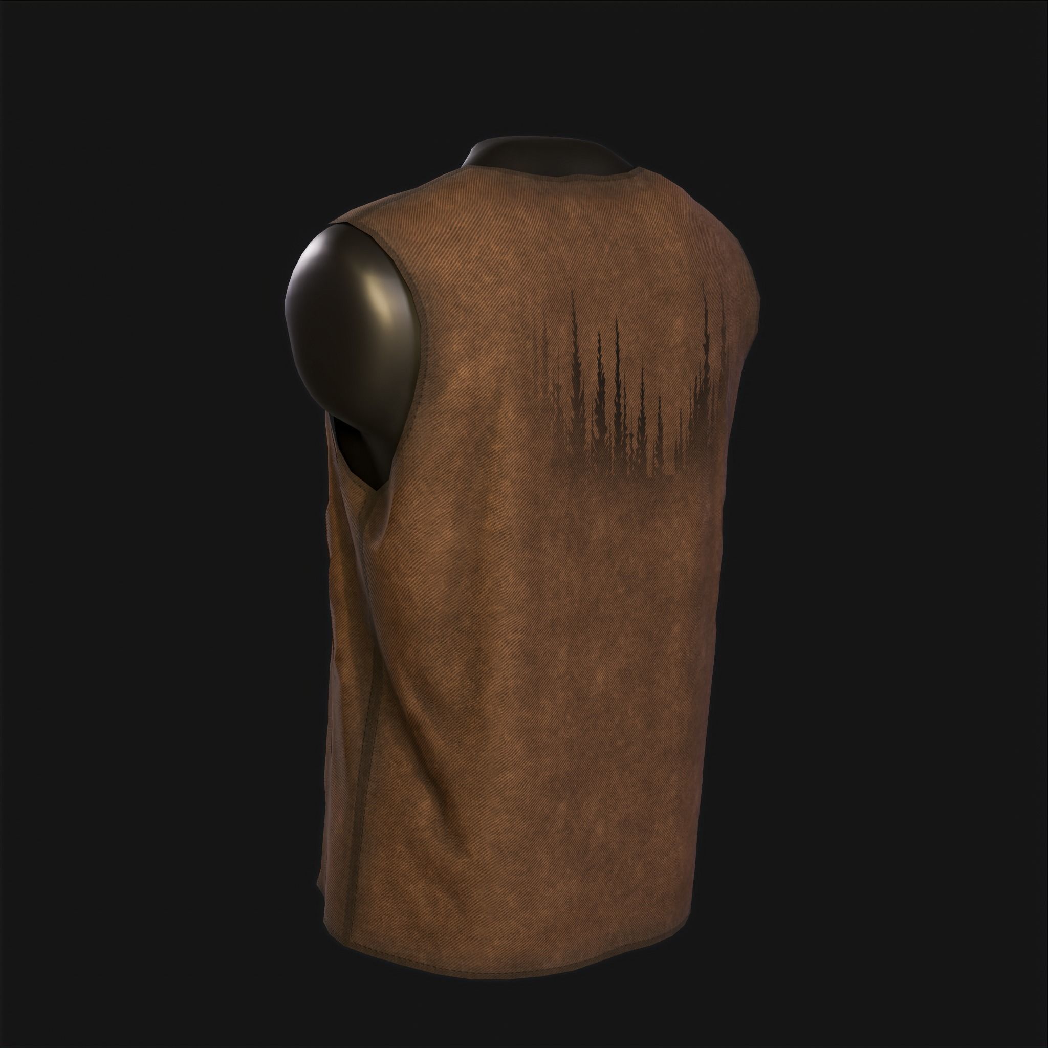 Undershirt survival Low-poly 3D model_4