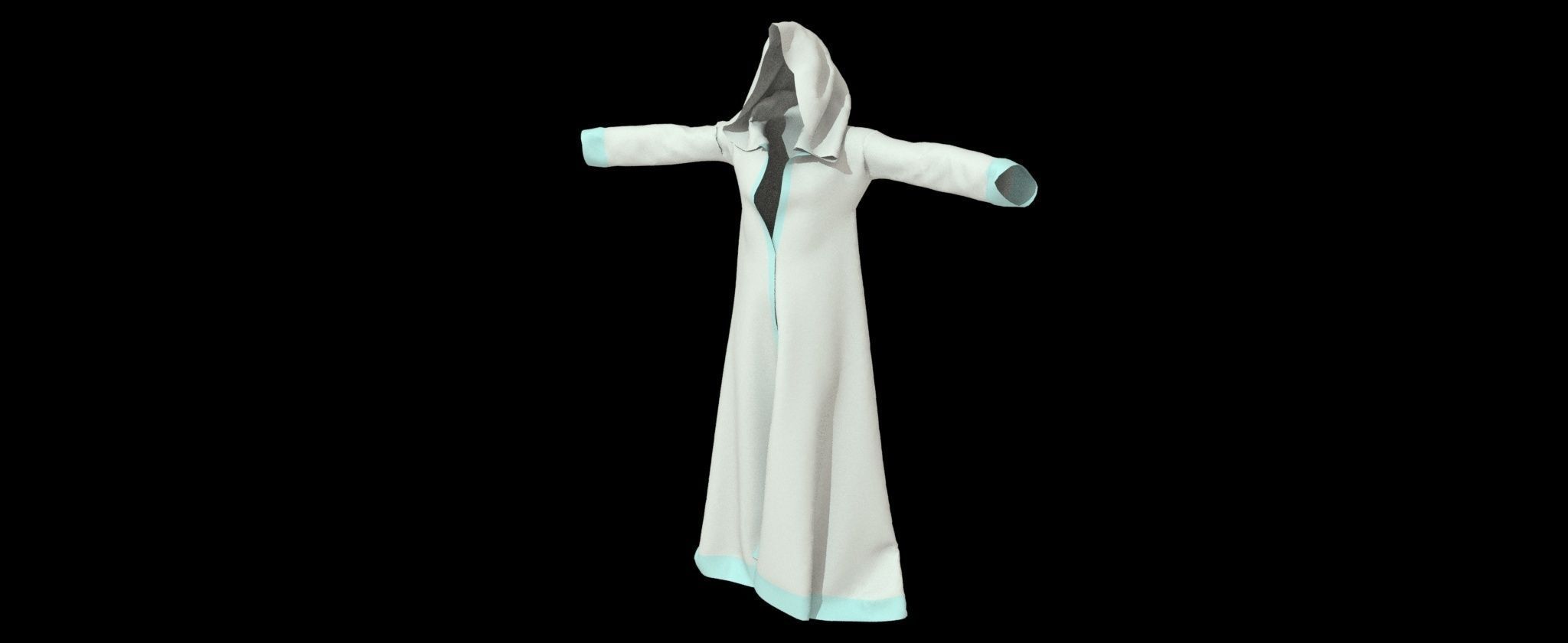 Plasht robe Low-poly 3D model_1