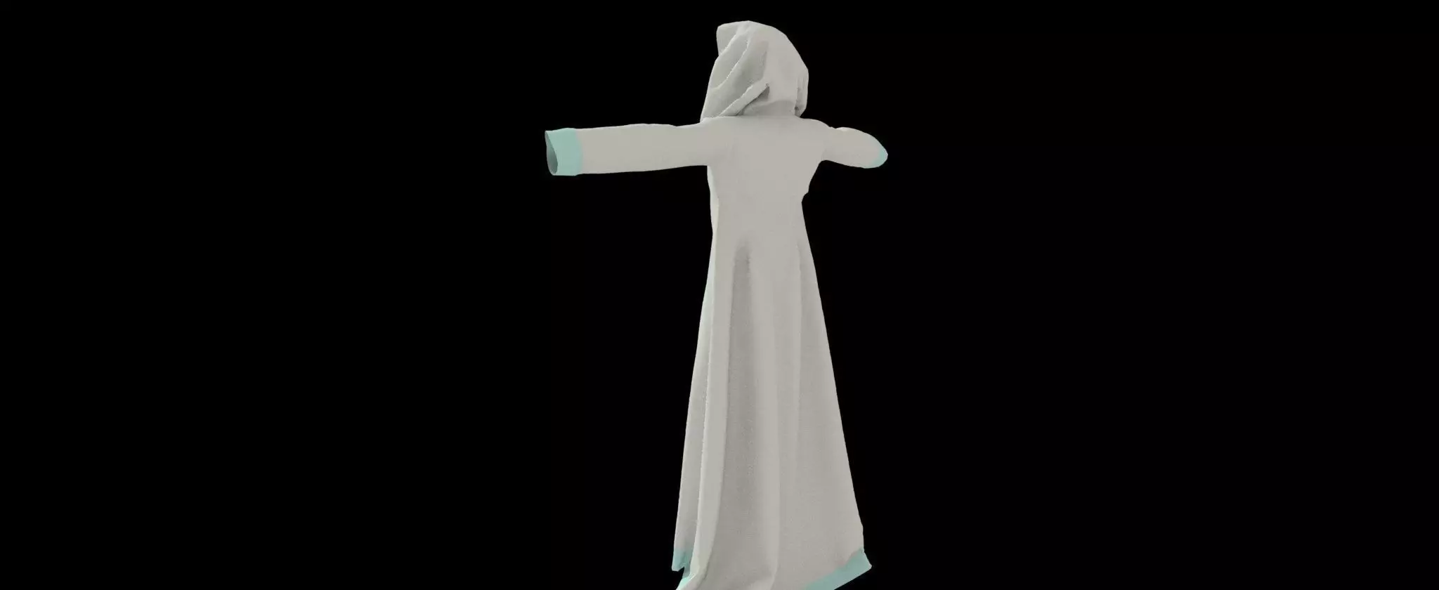 Plasht robe Low-poly 3D model_0