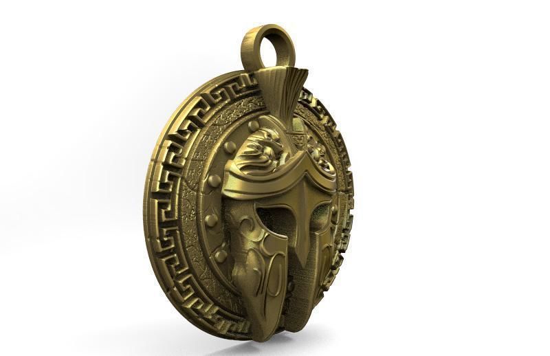 Spartan pendant 8 3D print model_2