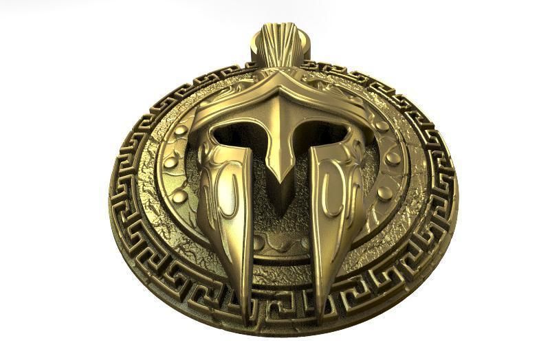 Spartan pendant 8 3D print model_4