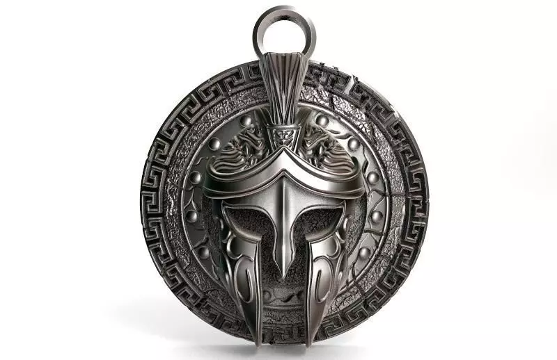 Spartan pendant 8 3D print model_0