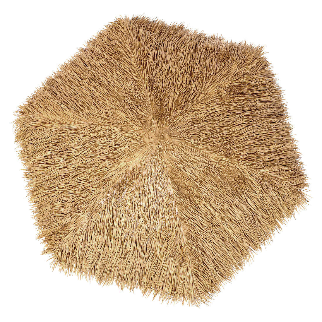 Bamboo shelter beach canopy 3D model_5