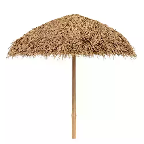 Bamboo shelter beach canopy 3D model