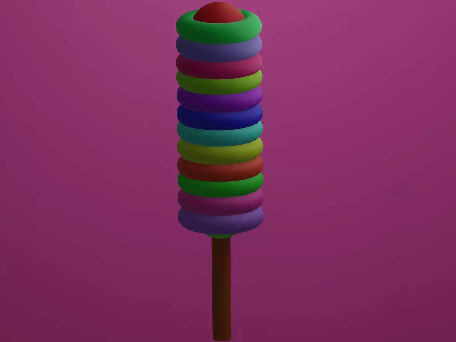 chupa-chups colorful lollipop on stick Free 3D model