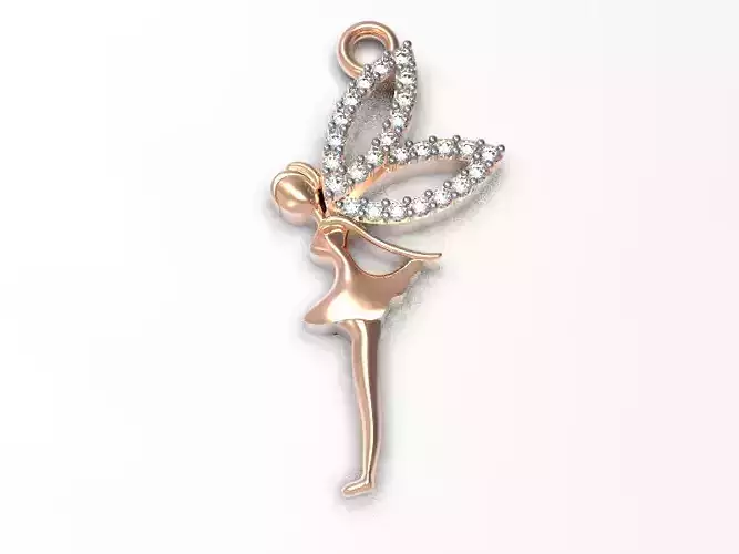 090 - Fairy Angel Pendant for Young Girls and Kids