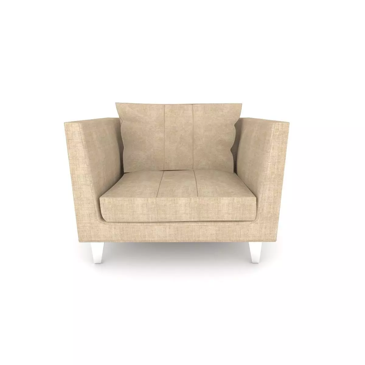 living room chair Low-poly 3D model_0