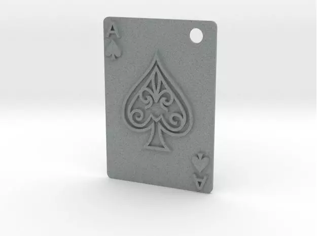 Ace of Spades Pendant 3D print model_0
