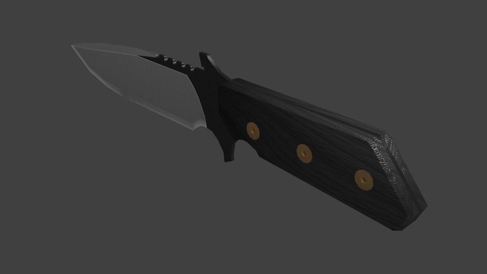 3D Knife Free low-poly 3D model_3