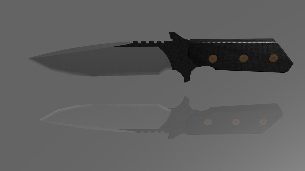 3D Knife Free low-poly 3D model_2