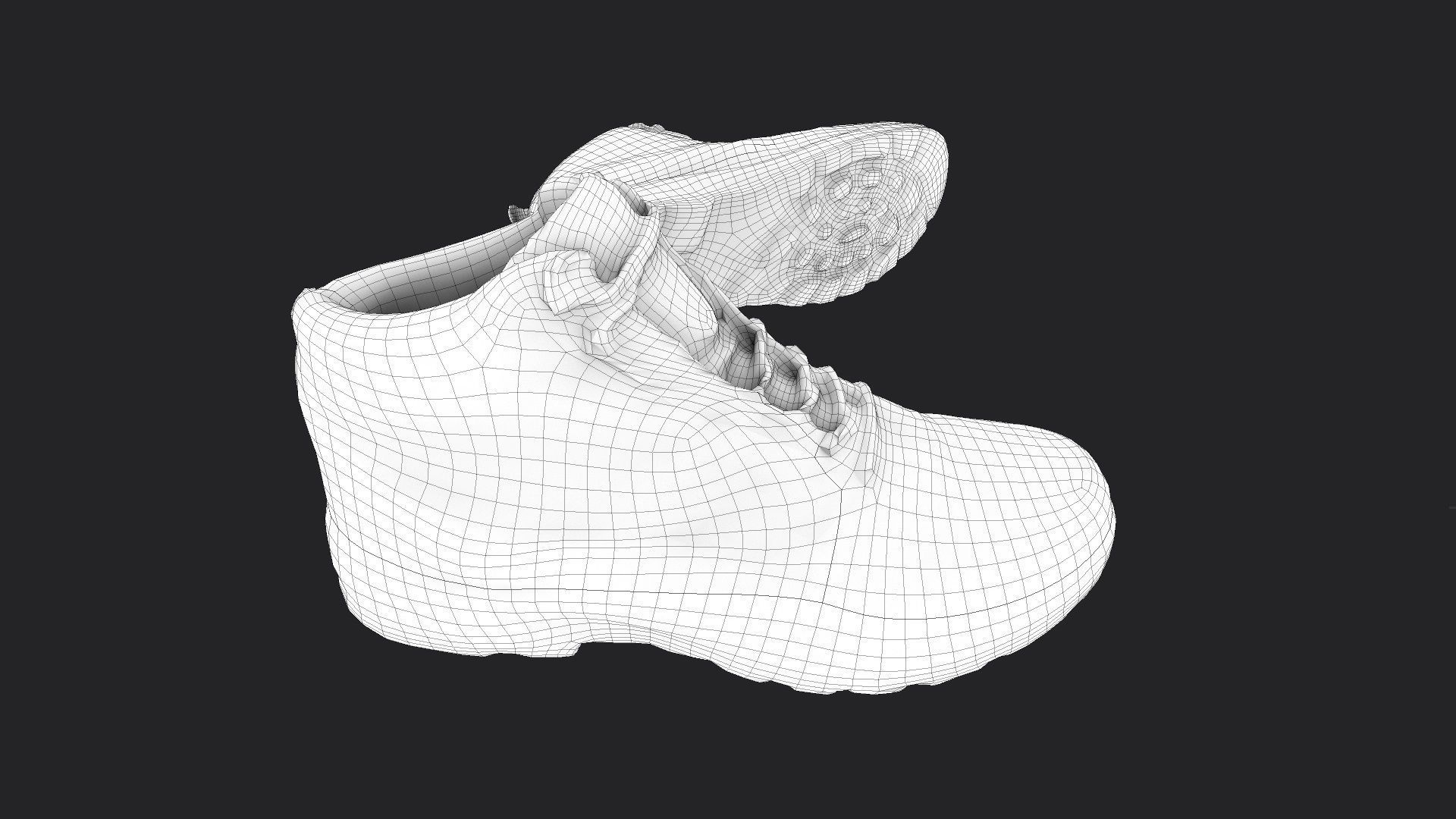 Worn Boots Low-poly 3D model_11