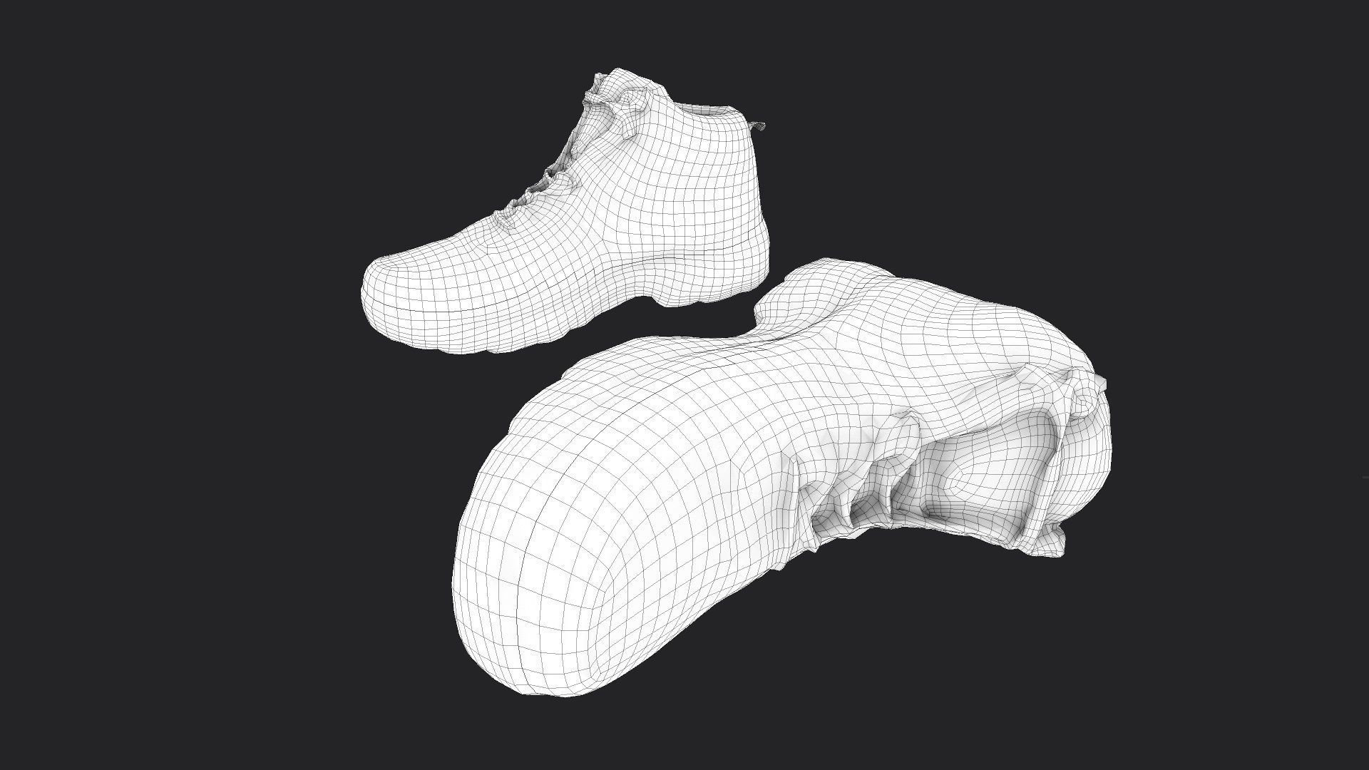 Worn Boots Low-poly 3D model_8