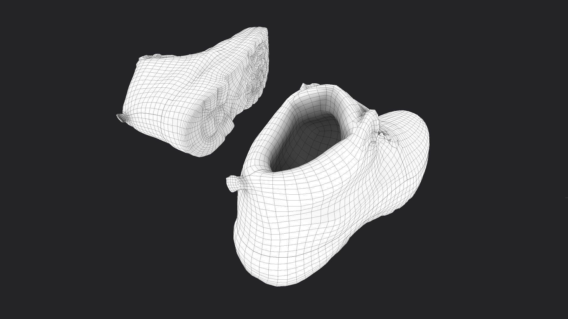Worn Boots Low-poly 3D model_10