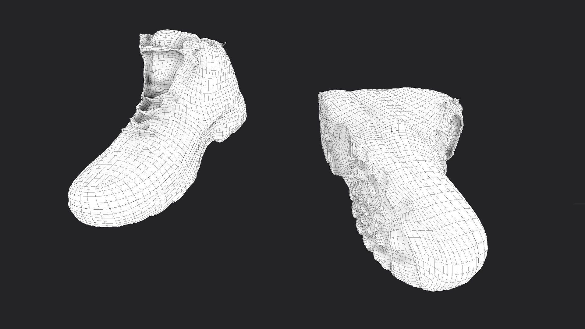 Worn Boots Low-poly 3D model_7