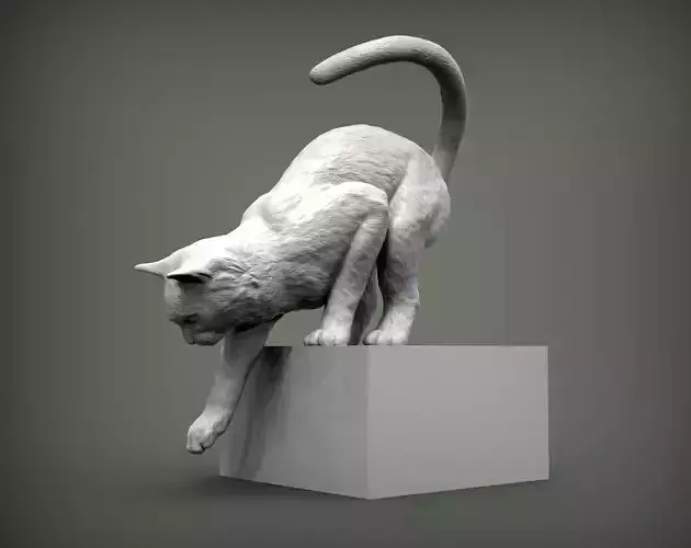 Cat for 3d printing  3D print model