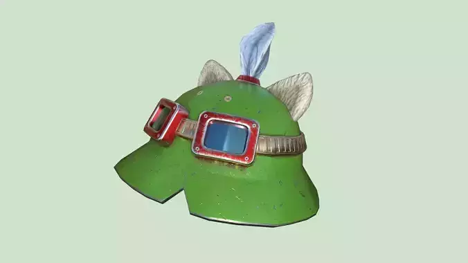 Teemo Helmet 04 Normal Damaged - Character Fashion Design