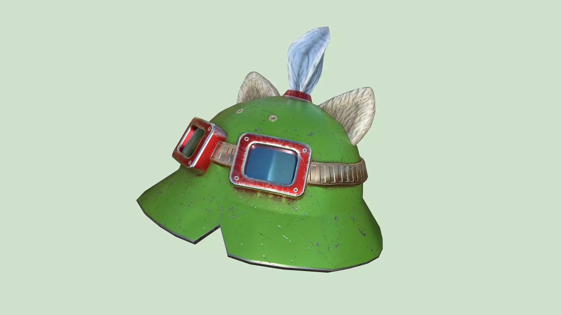 Teemo Helmet 04 Normal Damaged - Character Fashion Design Low-poly 3D model