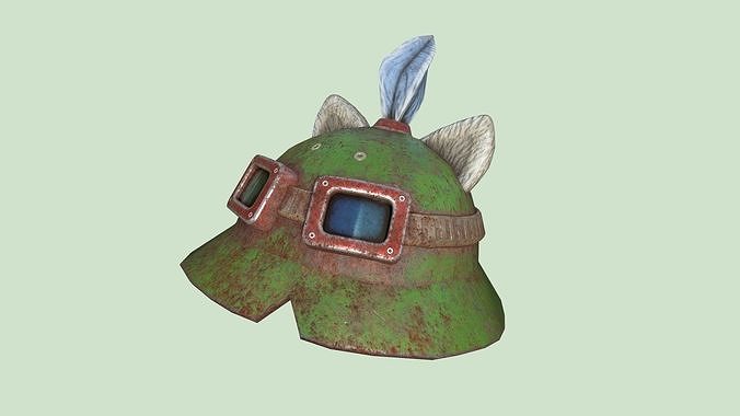 Teemo Helmet 06 Destroyed - Character Fashion Design Low-poly 3D model