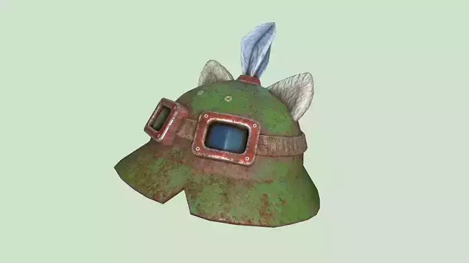 Teemo Helmet 06 Destroyed - Character Fashion Design Low-poly 3D model