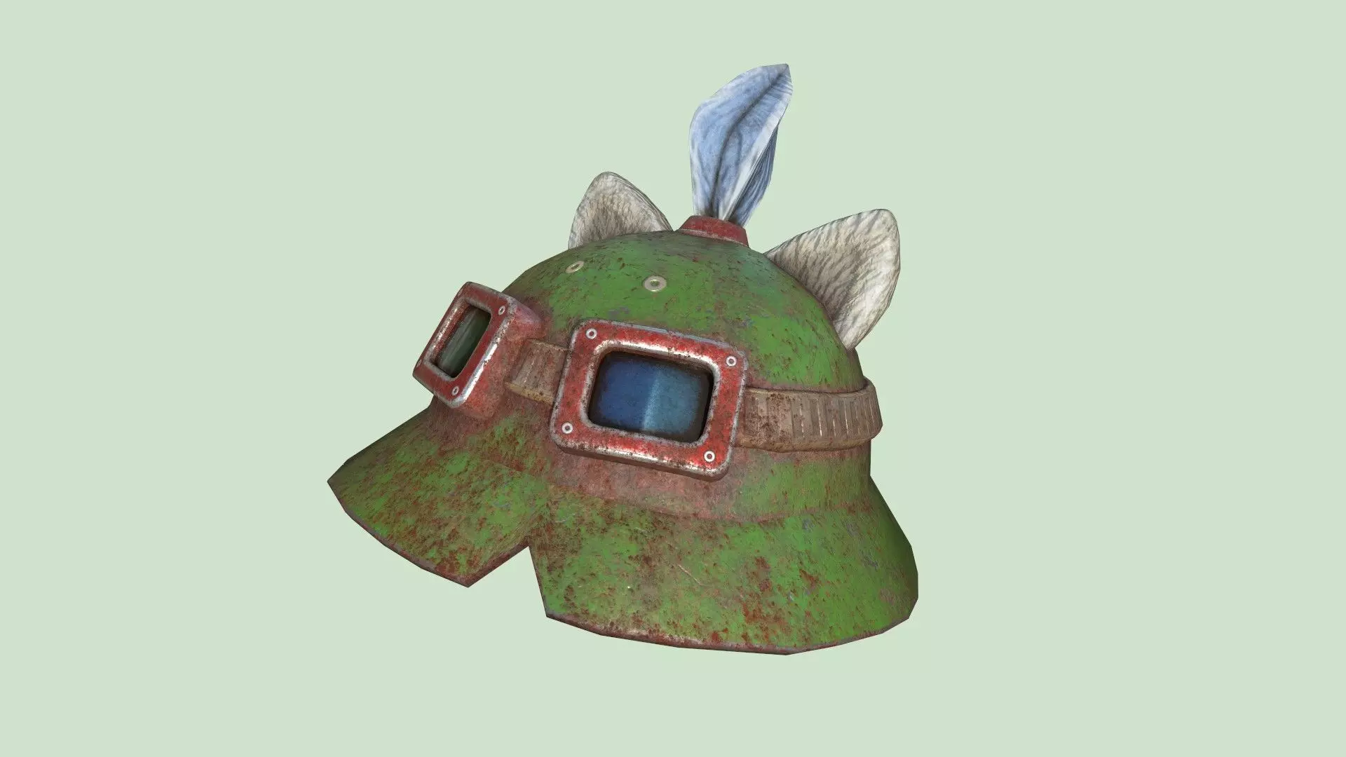 Teemo Helmet 06 Destroyed - Character Fashion Design Low-poly 3D model