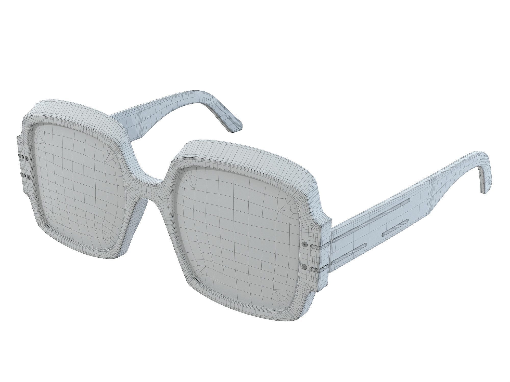 DIOR DIORSIGNATURE S1U Tortoiseshell Effect Square Sunglasses 3D model_8