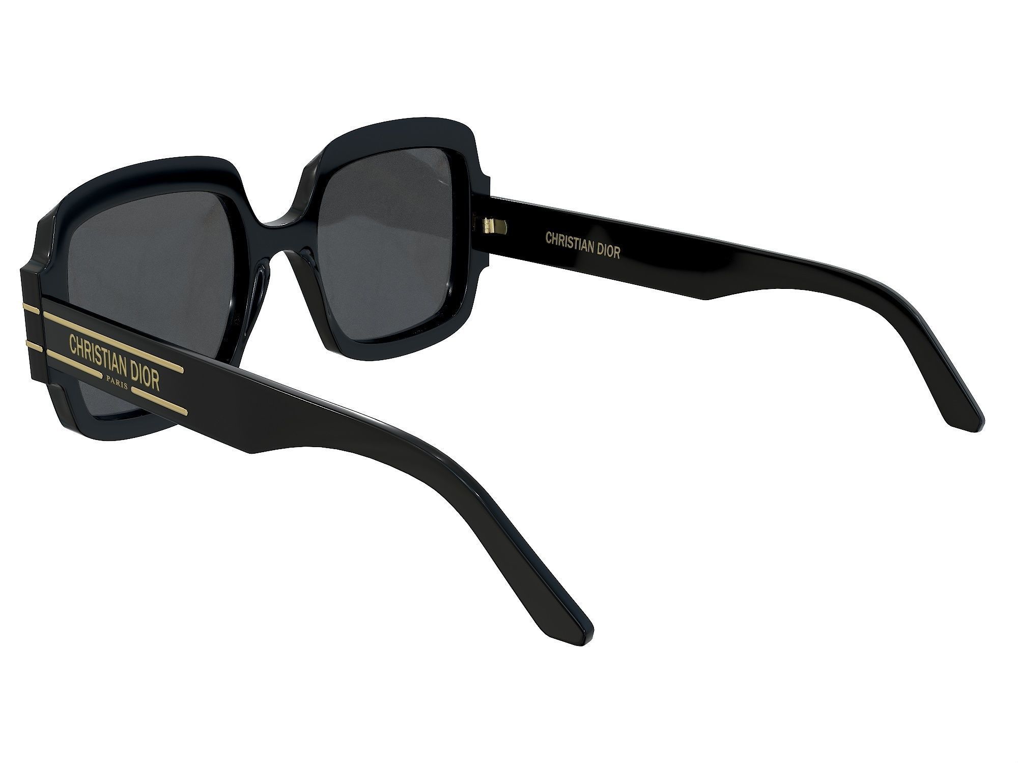 DIOR DIORSIGNATURE S1U Tortoiseshell Effect Square Sunglasses 3D model_4