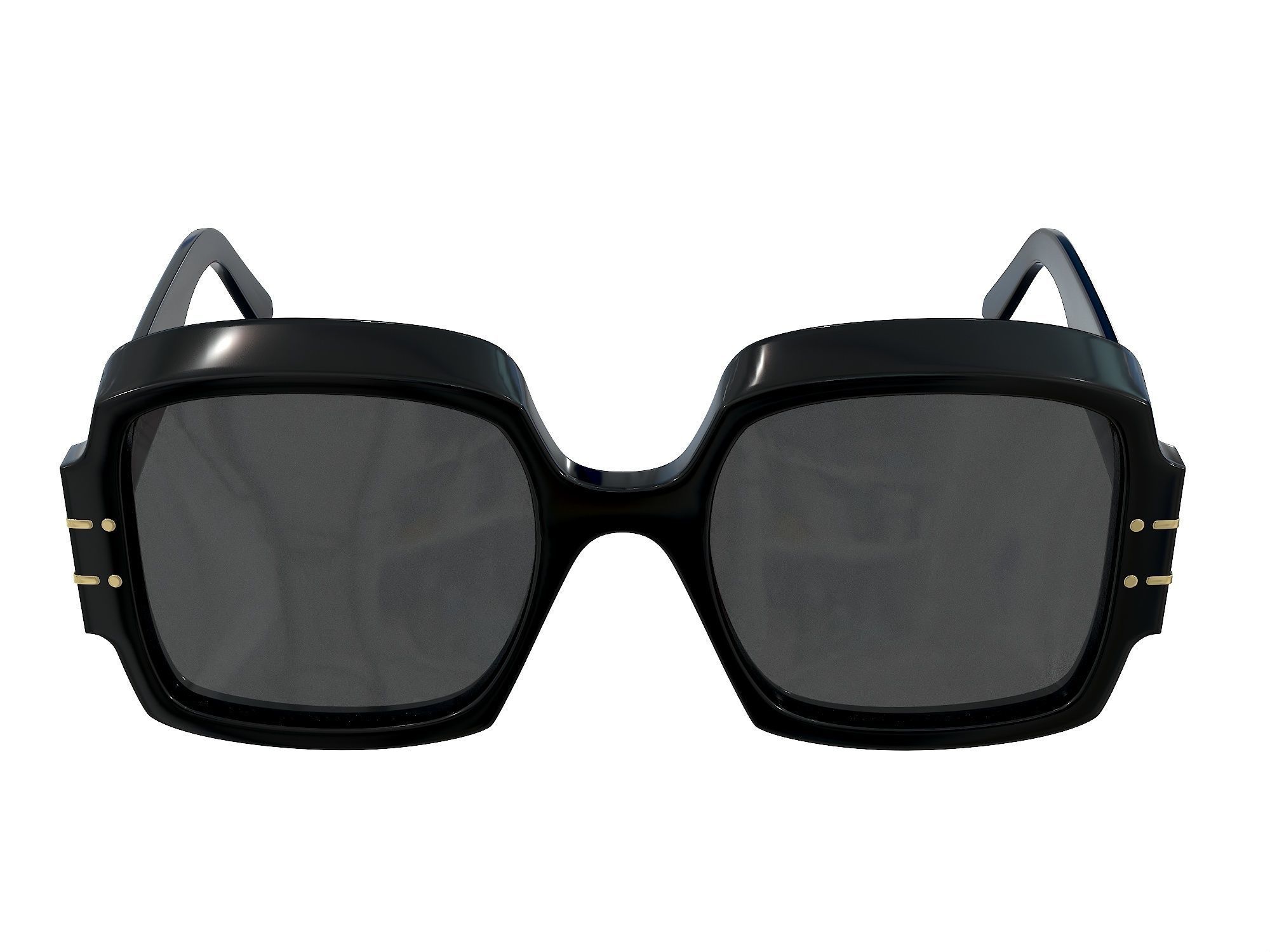 DIOR DIORSIGNATURE S1U Tortoiseshell Effect Square Sunglasses 3D model_6