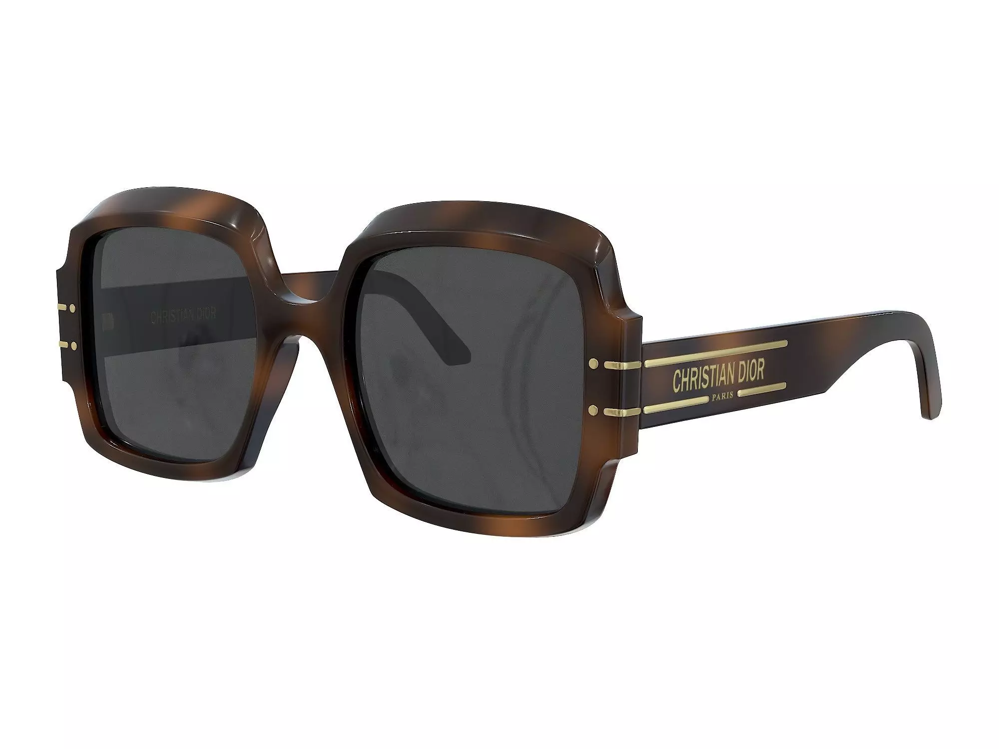 DIOR DIORSIGNATURE S1U Tortoiseshell Effect Square Sunglasses 3D model_0