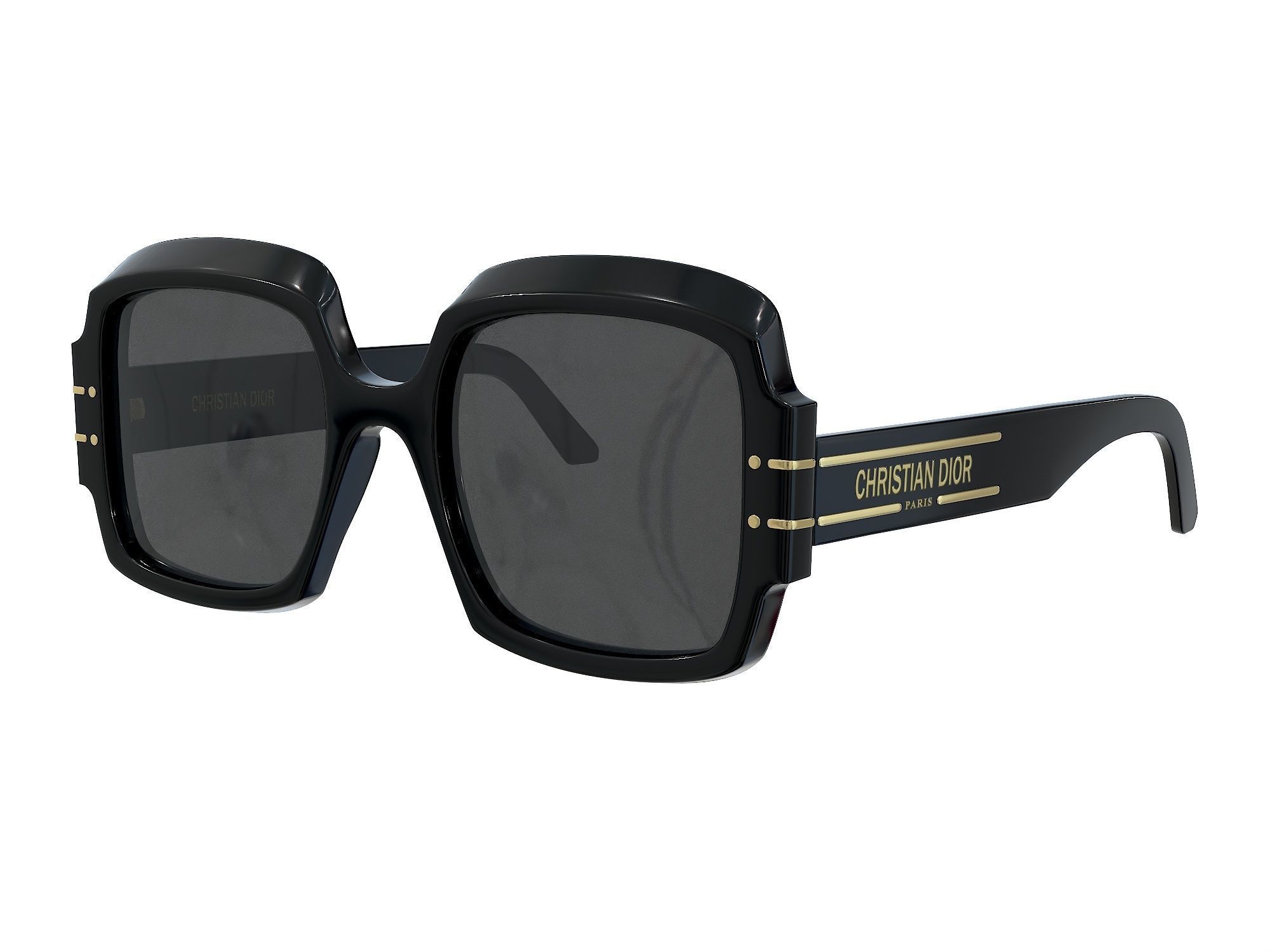 DIOR DIORSIGNATURE S1U Tortoiseshell Effect Square Sunglasses 3D model_1