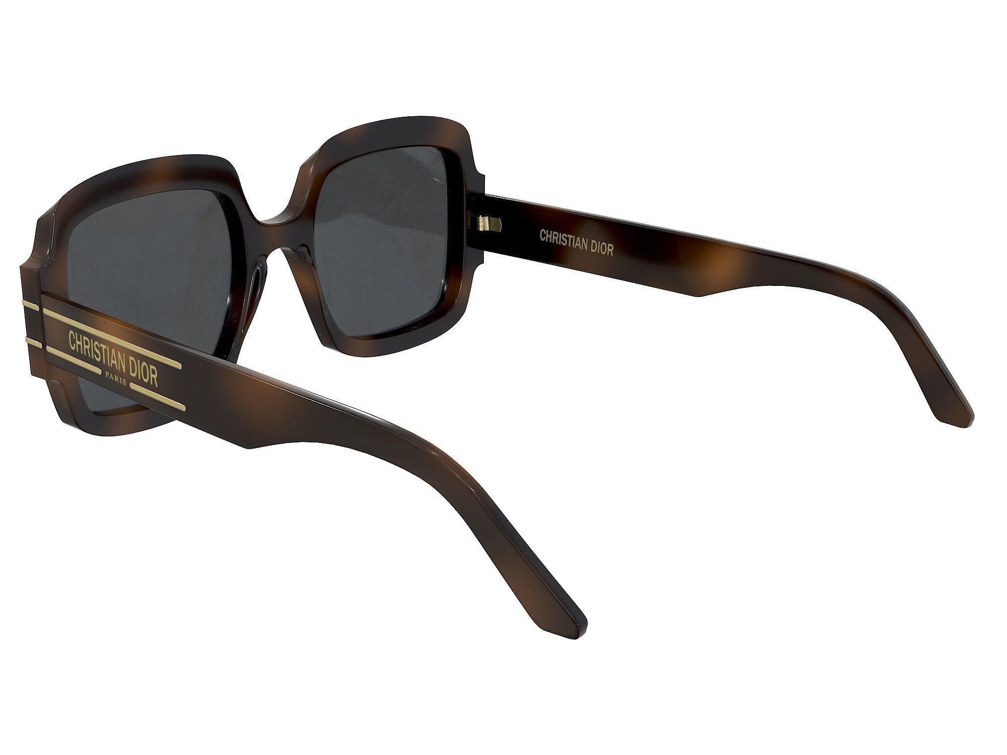 DIOR DIORSIGNATURE S1U Tortoiseshell Effect Square Sunglasses 3D model_3