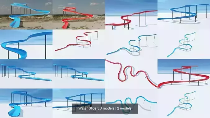 Water Slide 3D models