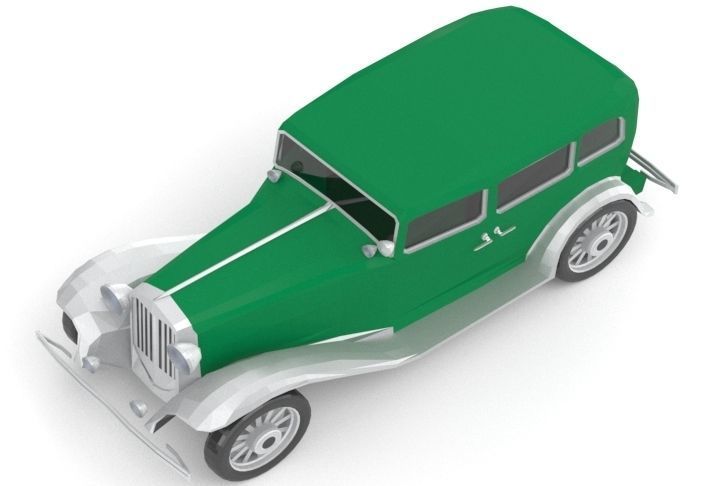 32 DODGE  Low-poly 3D model_3