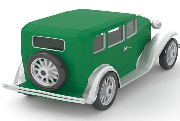 32 DODGE  Low-poly 3D model_1