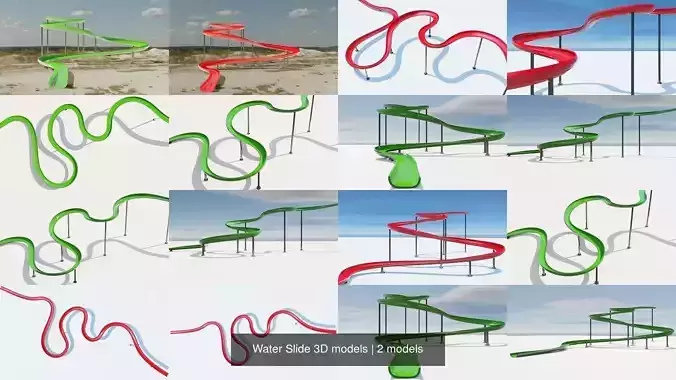 Water Slide 3D models