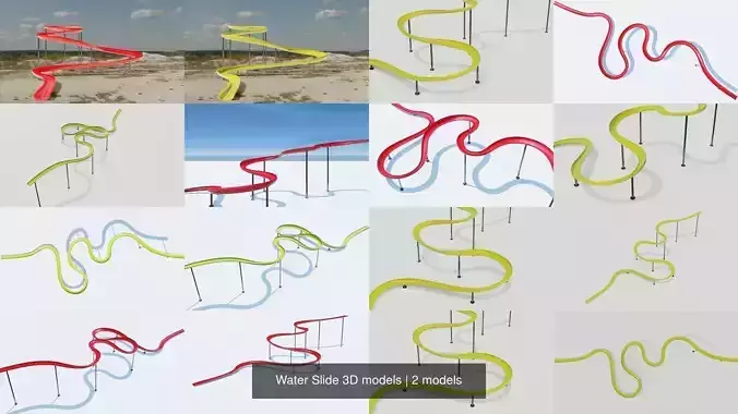Water Slide 3D models