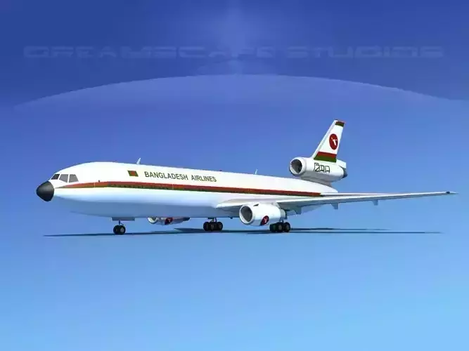Douglas DC-10 Bangladesh 3D model