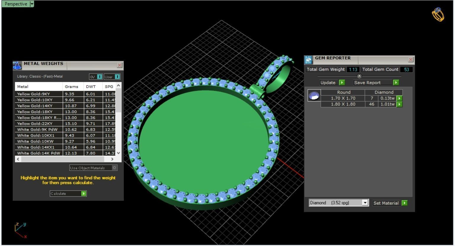 Picture Pendant 1inch 2half pointers 3D print model_3