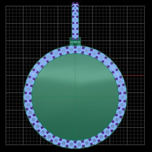 Picture Pendant 1inch 4 pointers 3D print model