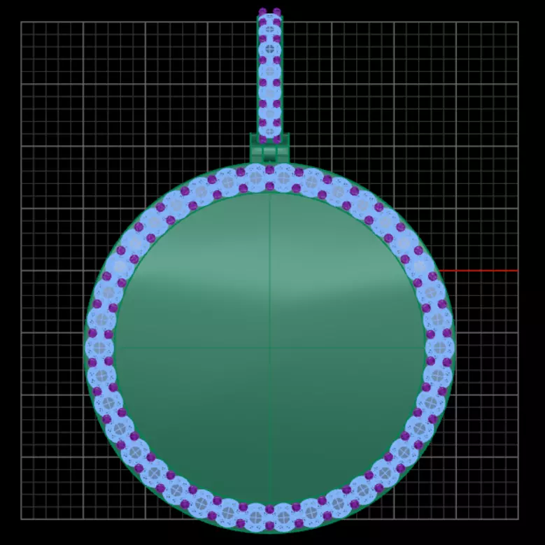 Picture Pendant 1inch 4 pointers 3D print model_0