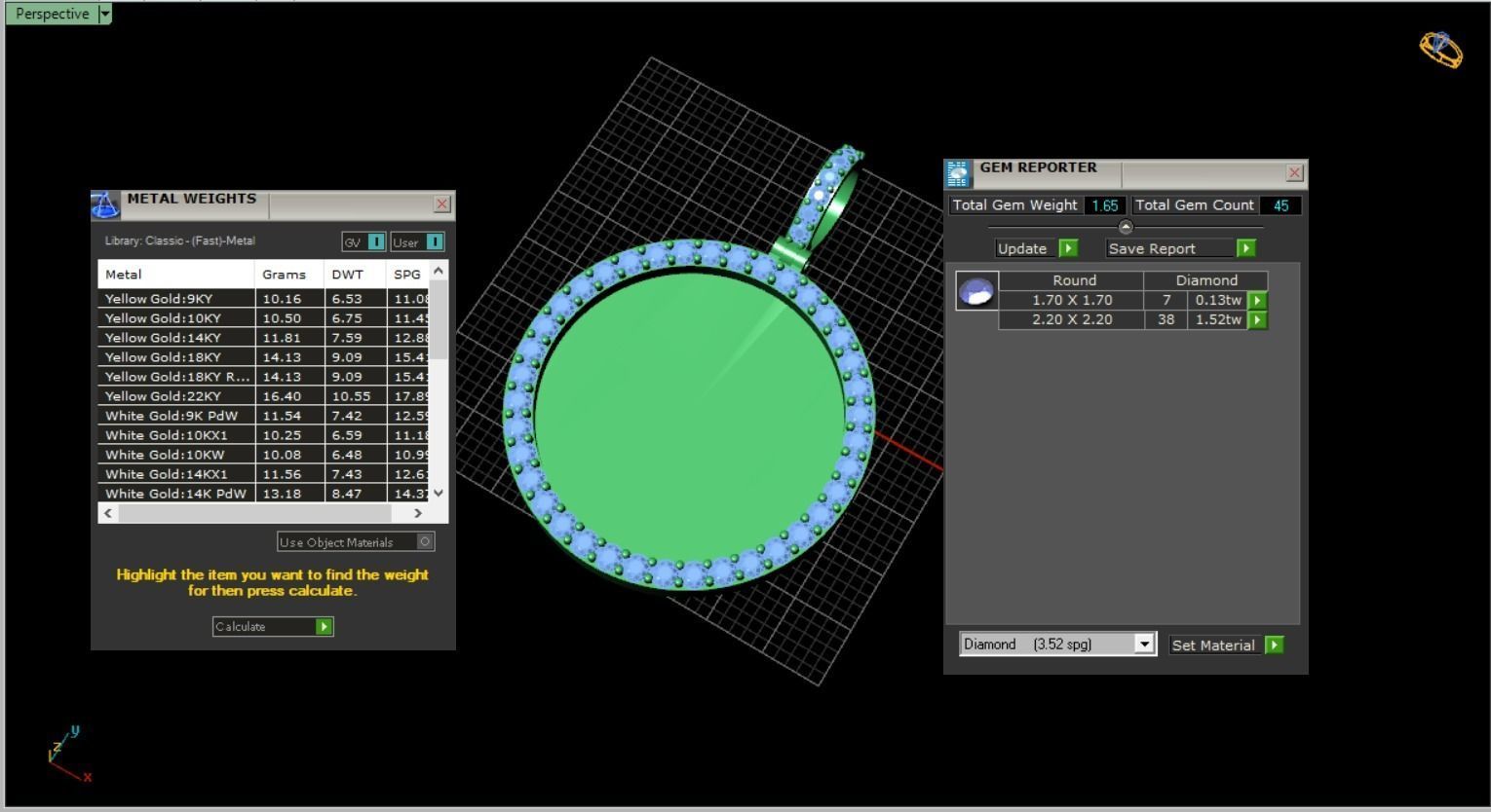Picture Pendant 1inch 4 pointers 3D print model_3