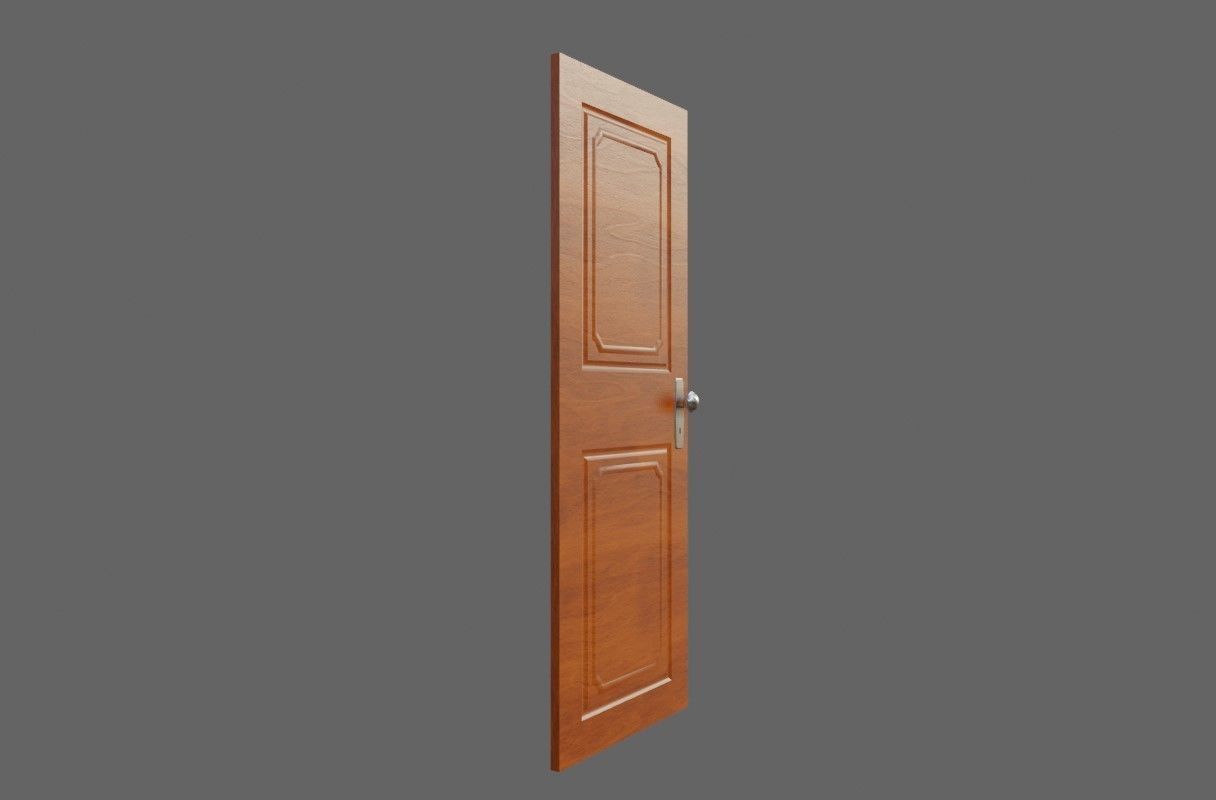 Wooden Door - Porta de Madeira Low-poly 3D model_20