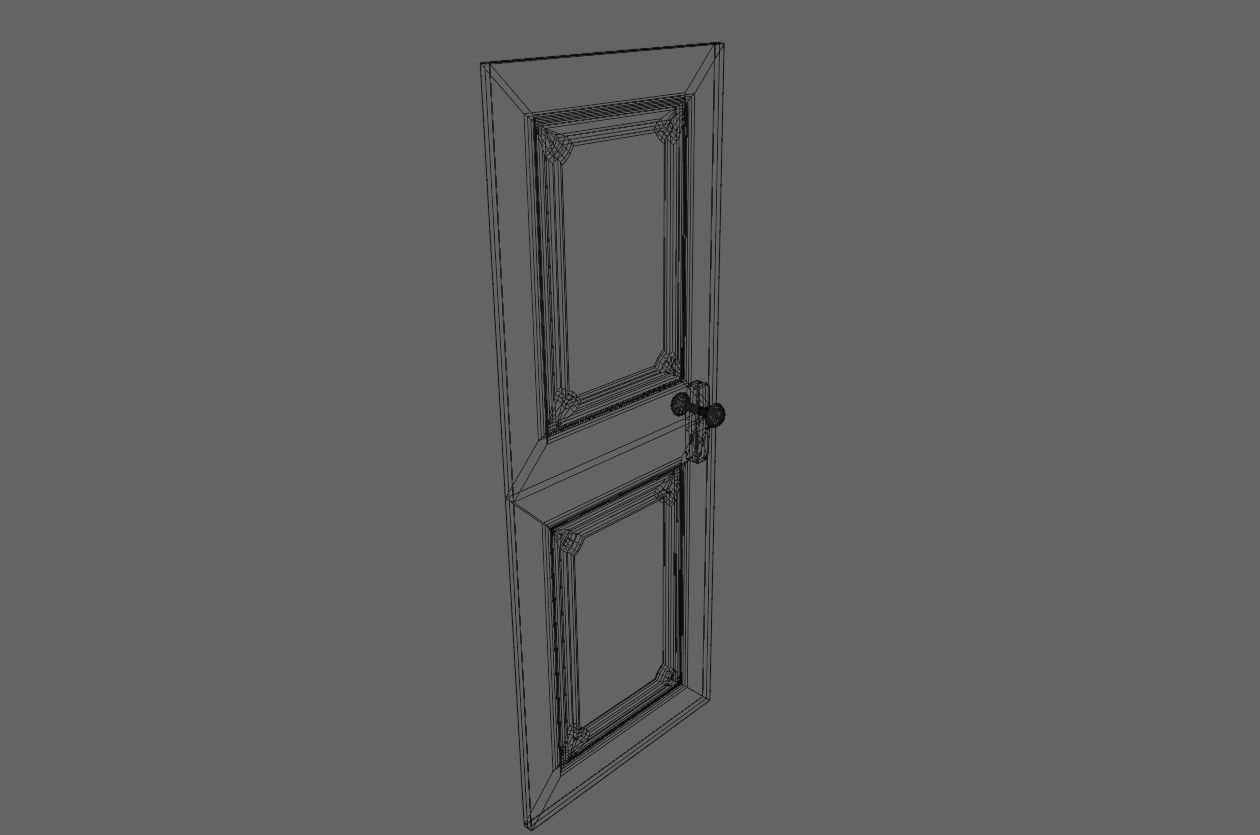 Wooden Door - Porta de Madeira Low-poly 3D model_23