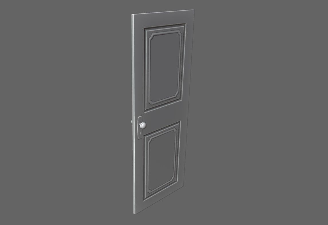 Wooden Door - Porta de Madeira Low-poly 3D model_22