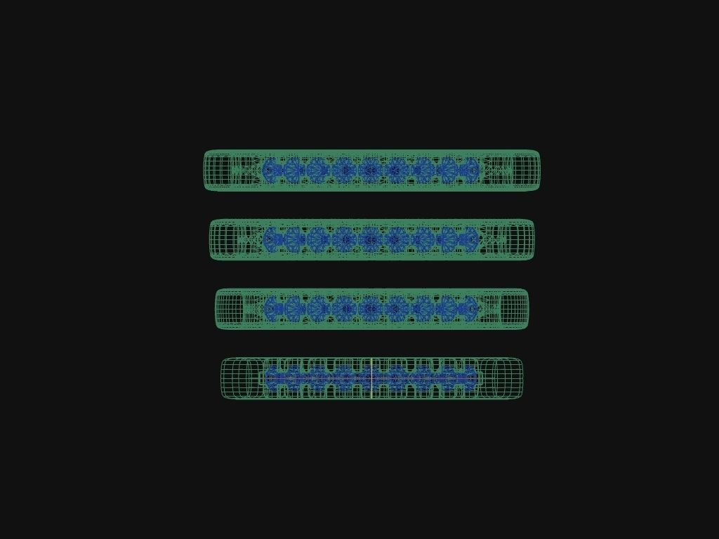 9 Diamonds Ring - 4 sizes 3D print model_1