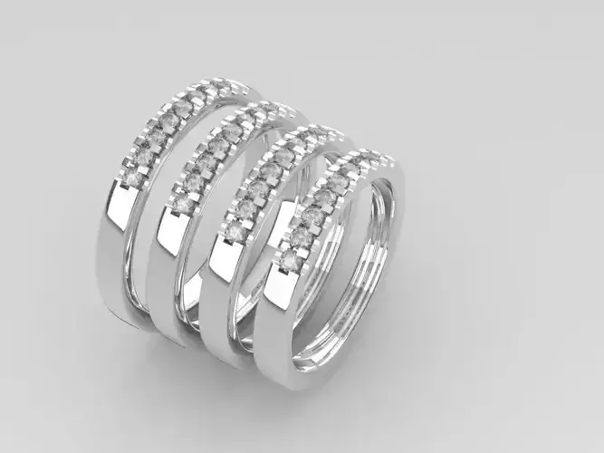 9 Diamonds Ring - 4 sizes