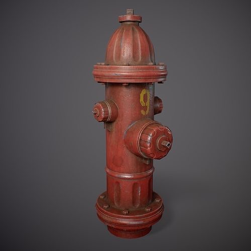 Hydrant - Gameready Asset Low-poly 3D model