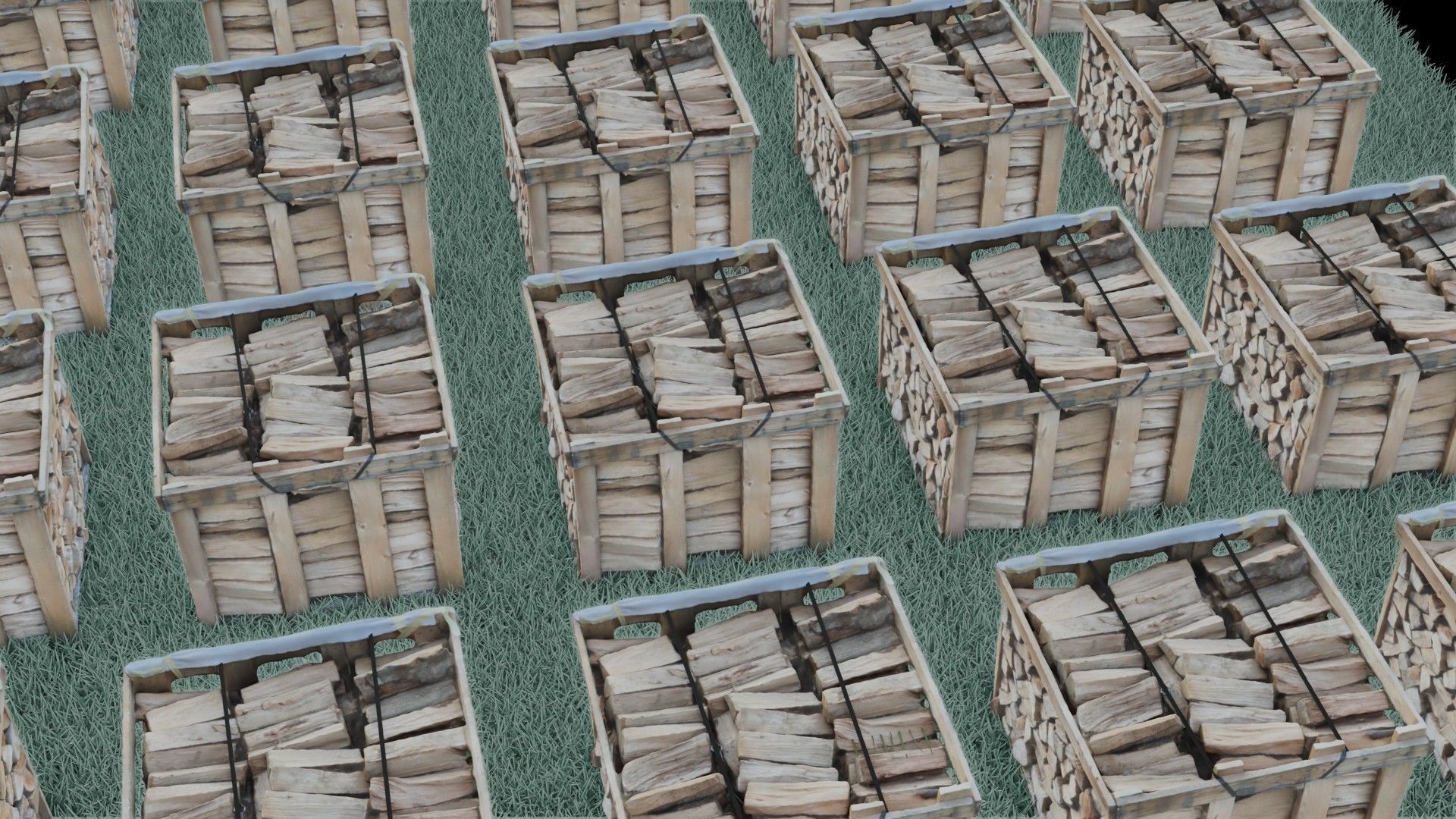 wood heaps array - scanned 3D model_88