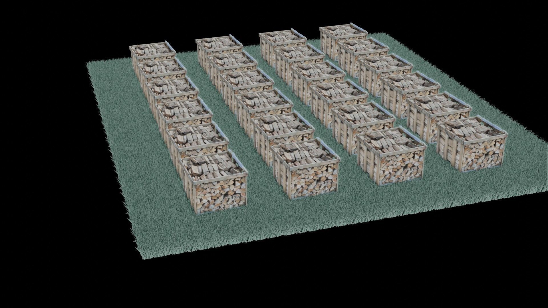 wood heaps array - scanned 3D model_47