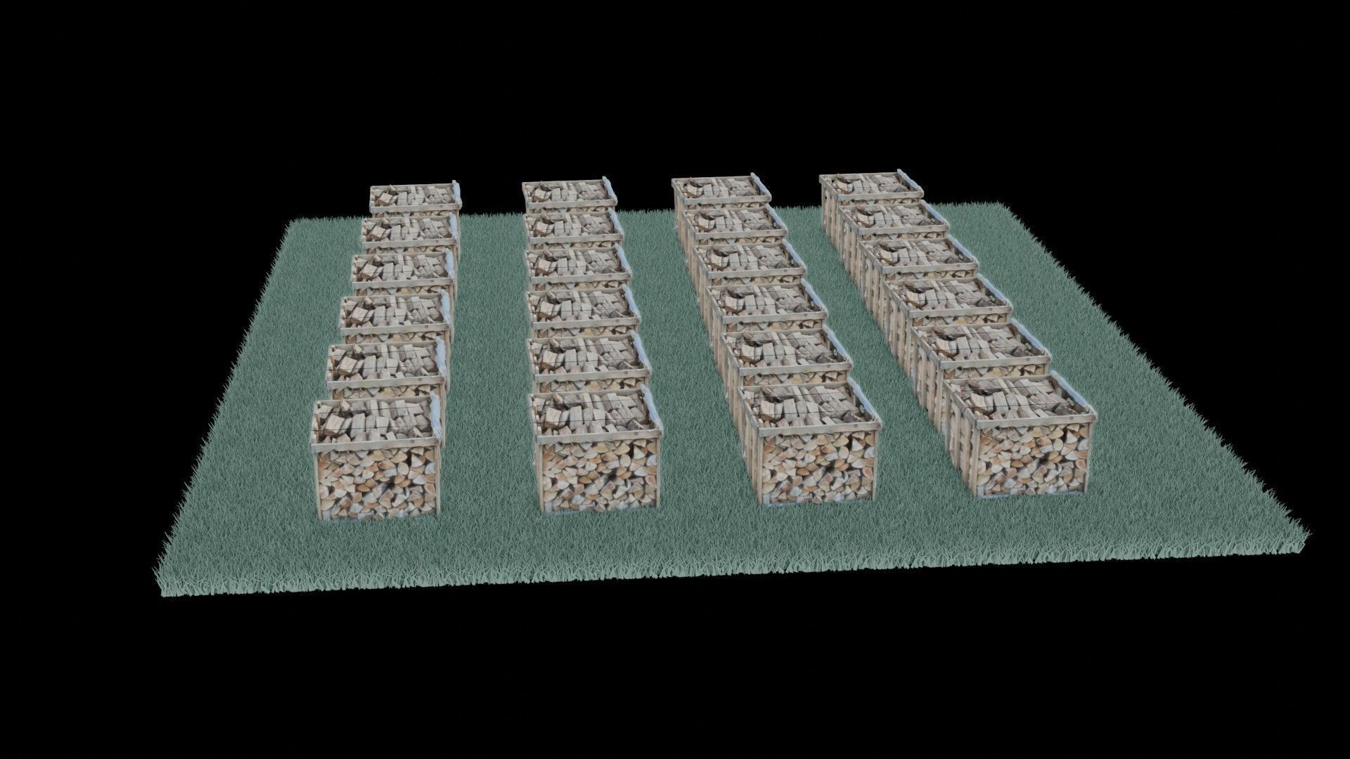 wood heaps array - scanned 3D model_75