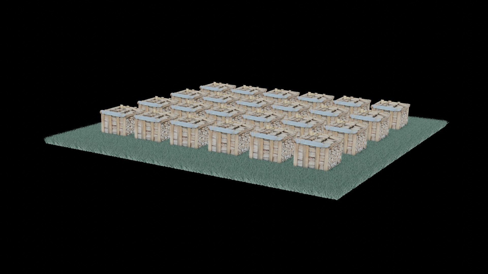 wood heaps array - scanned 3D model_84